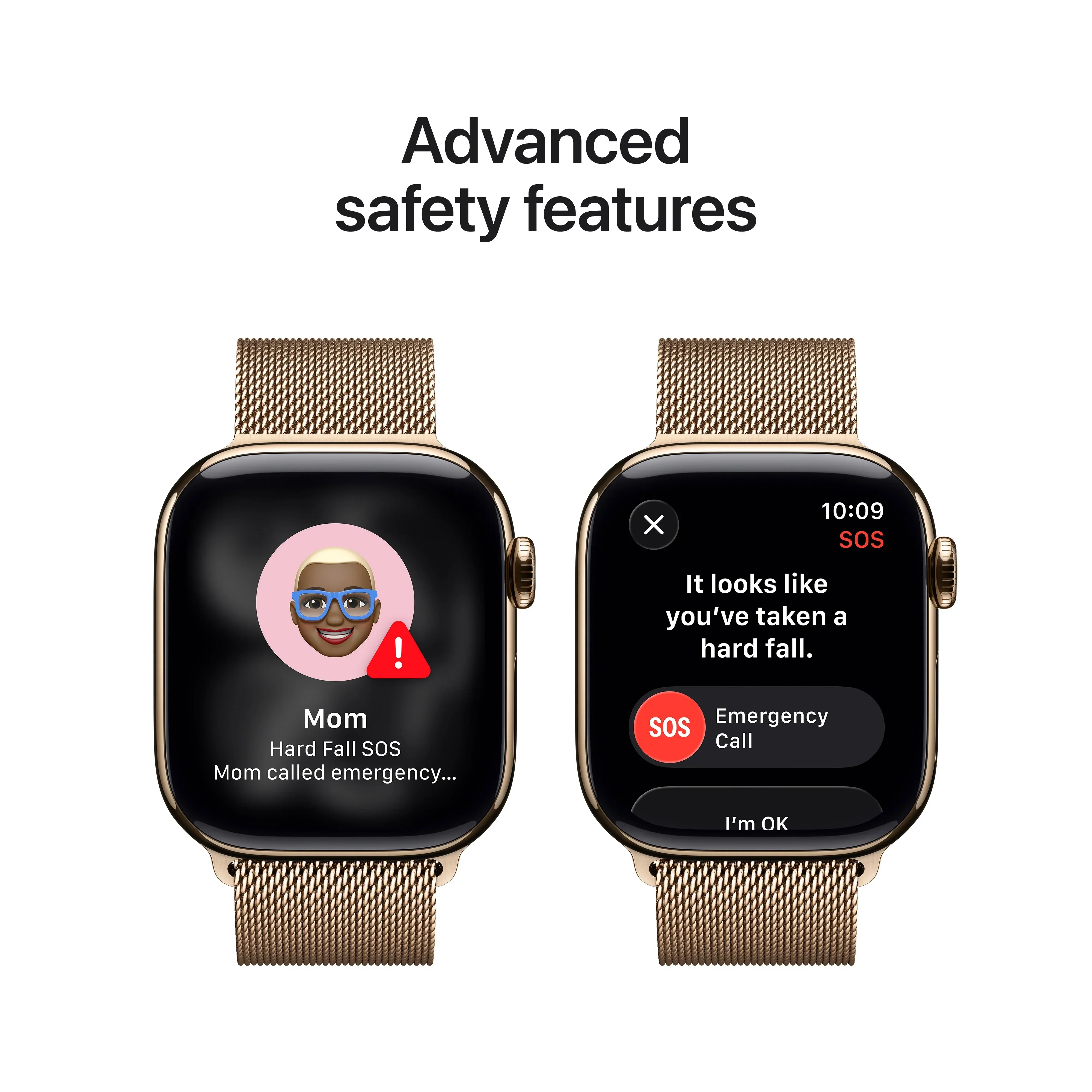 Apple Watch Series 11 GPS + Cellular 42mm Gold Titanium Case with Gold Milanese Loop - Image 6