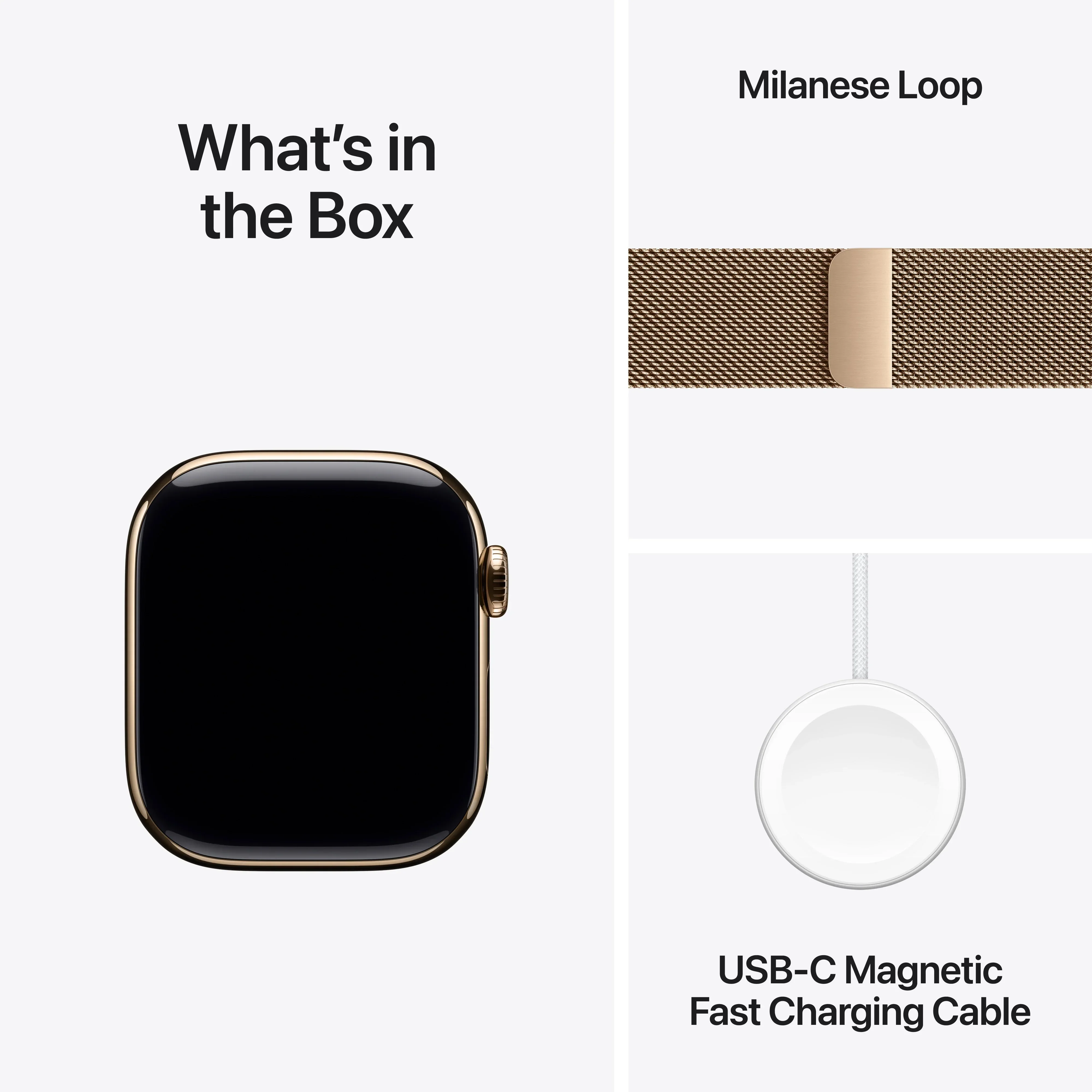 Apple Watch Series 11 GPS + Cellular 42mm Gold Titanium Case with Gold Milanese Loop - Image 8