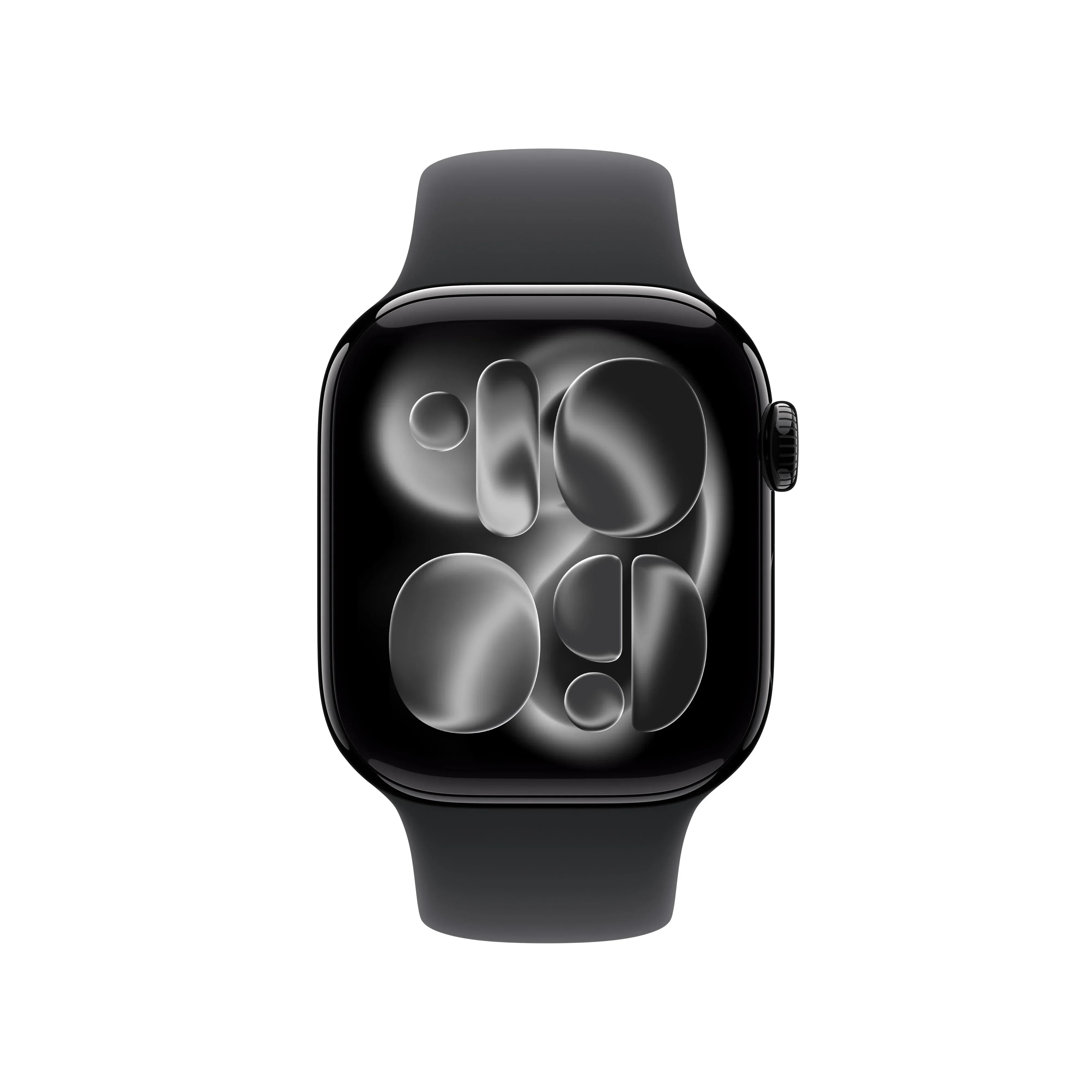 Apple Watch Series 11 GPS + Cellular 42mm Jet Black Aluminium Case with Black Sport Band - M/L - Image 2