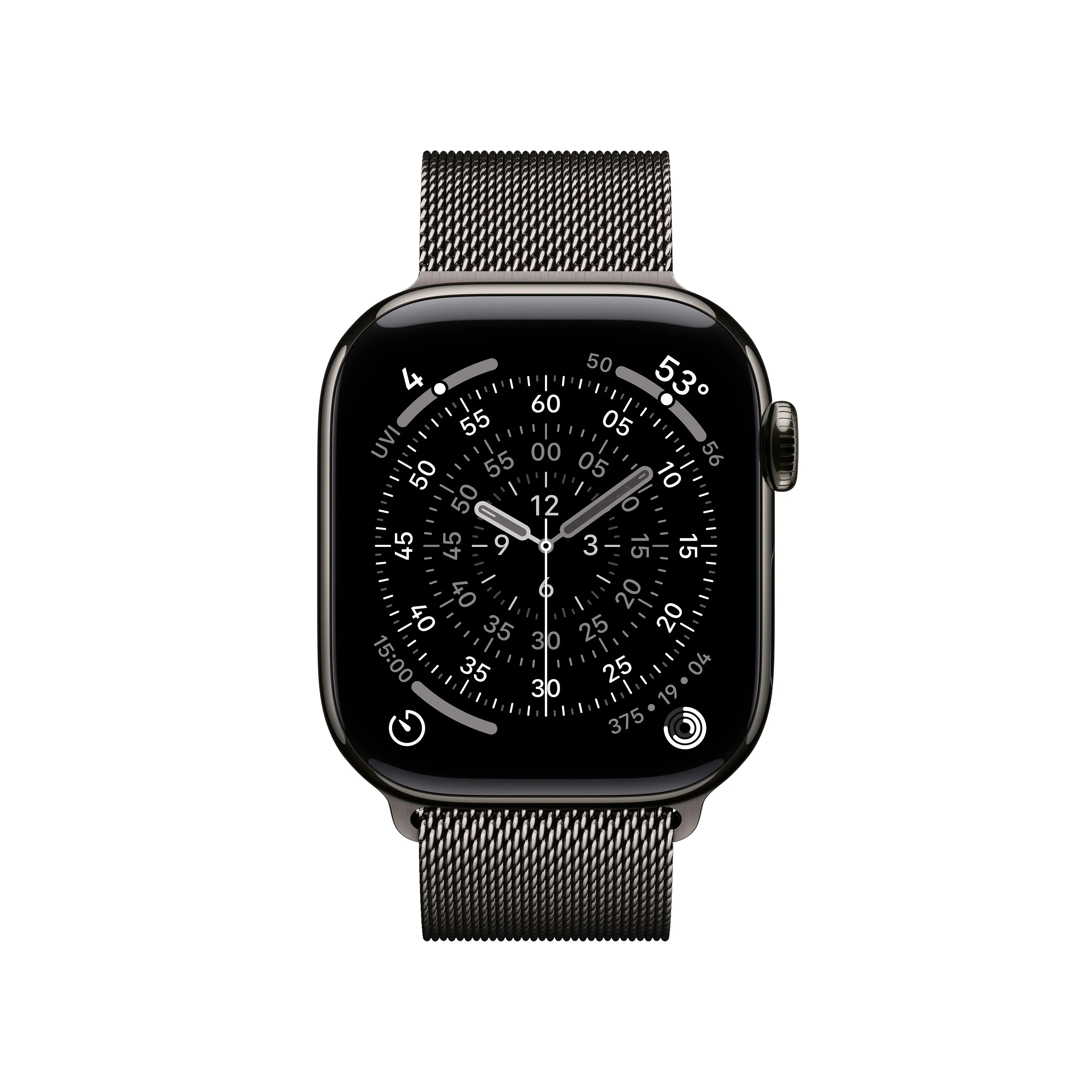 Apple Watch Series 11 GPS + Cellular 42mm Slate Titanium Case with Slate Milanese Loop - Image 2