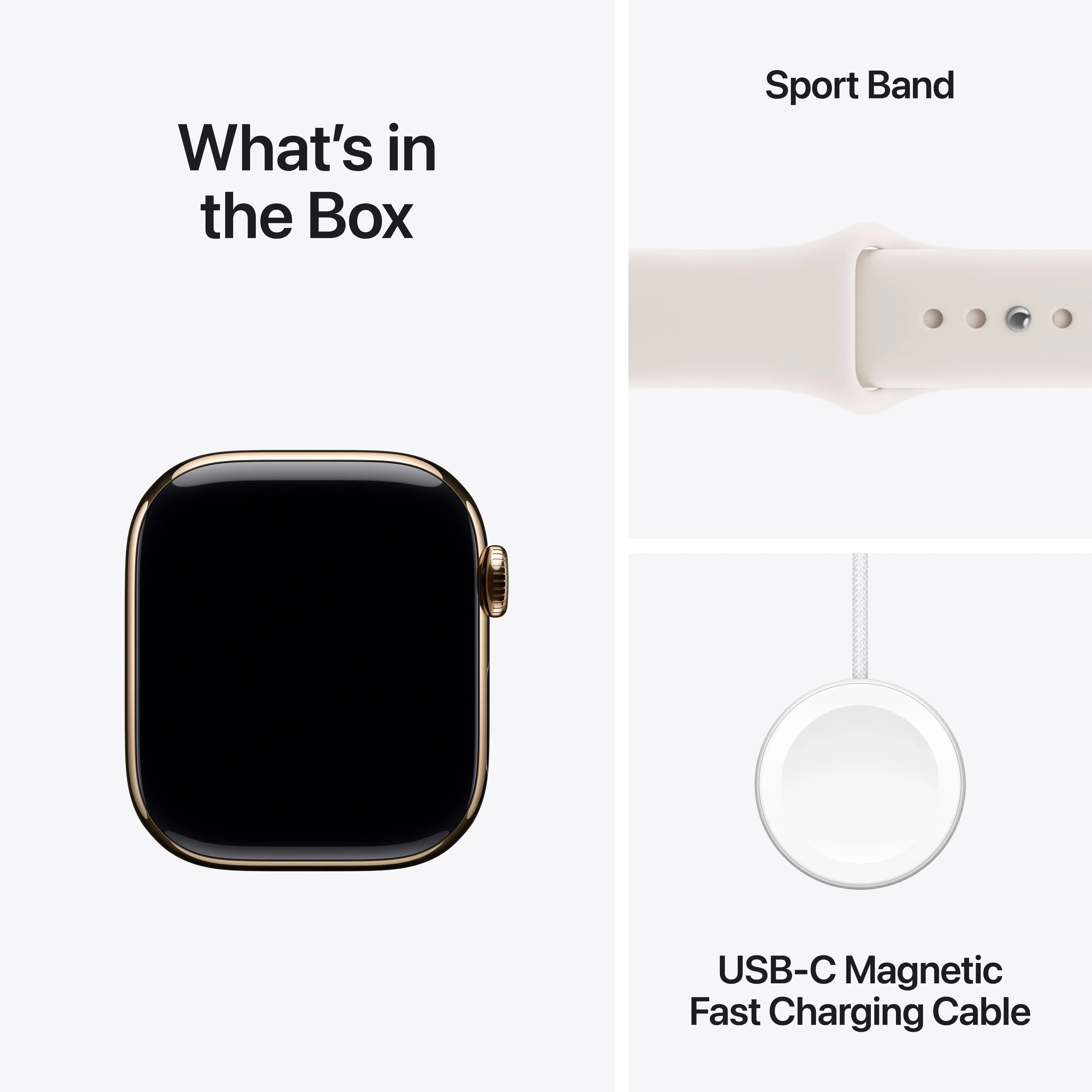 Apple Watch Series 11 GPS + Cellular 46mm Gold Titanium Case with Light Blush Sport Band - M/L - Image 8