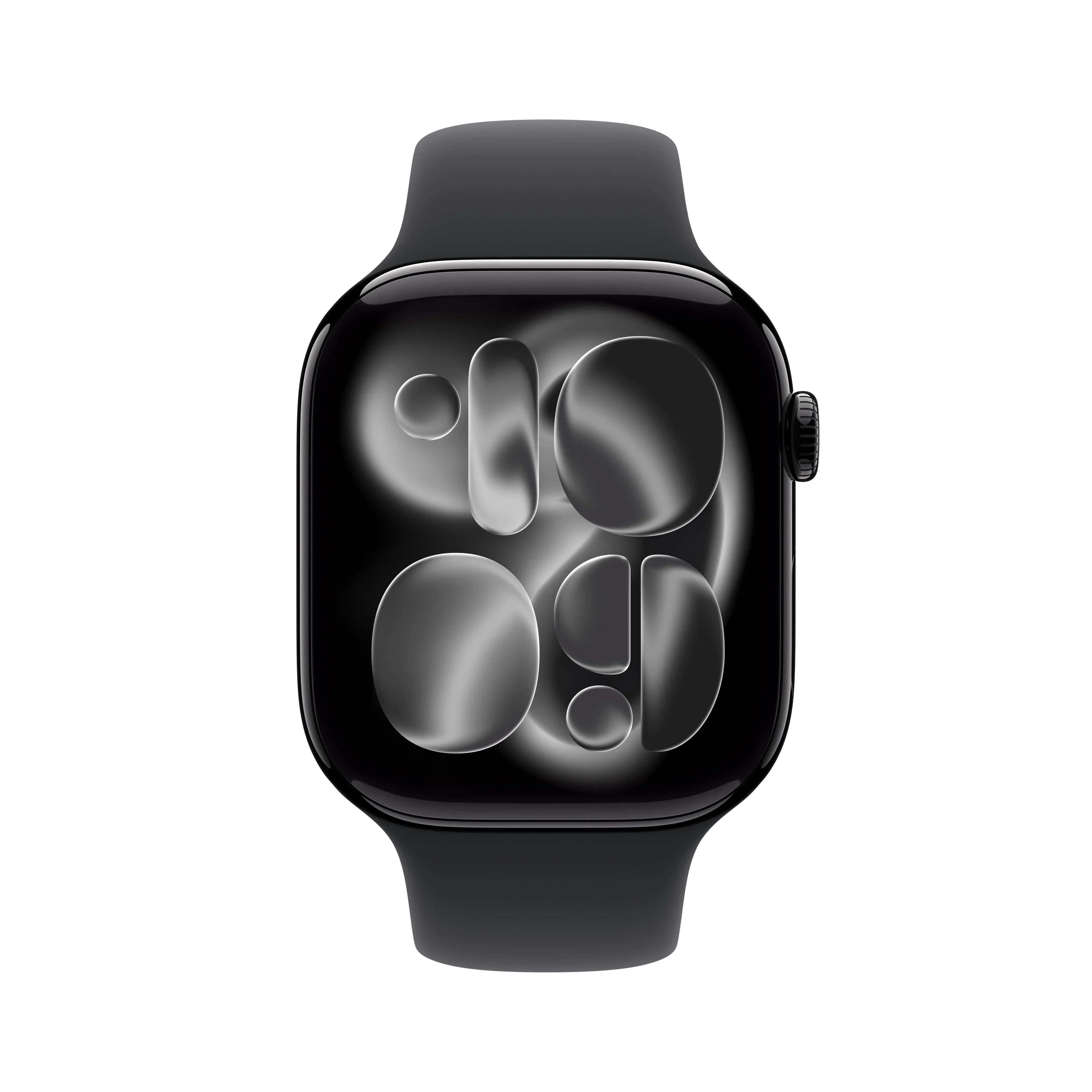 Apple Watch Series 11 GPS + Cellular 46mm Jet Black Aluminium Case with Black Sport Band - S/M - Image 2