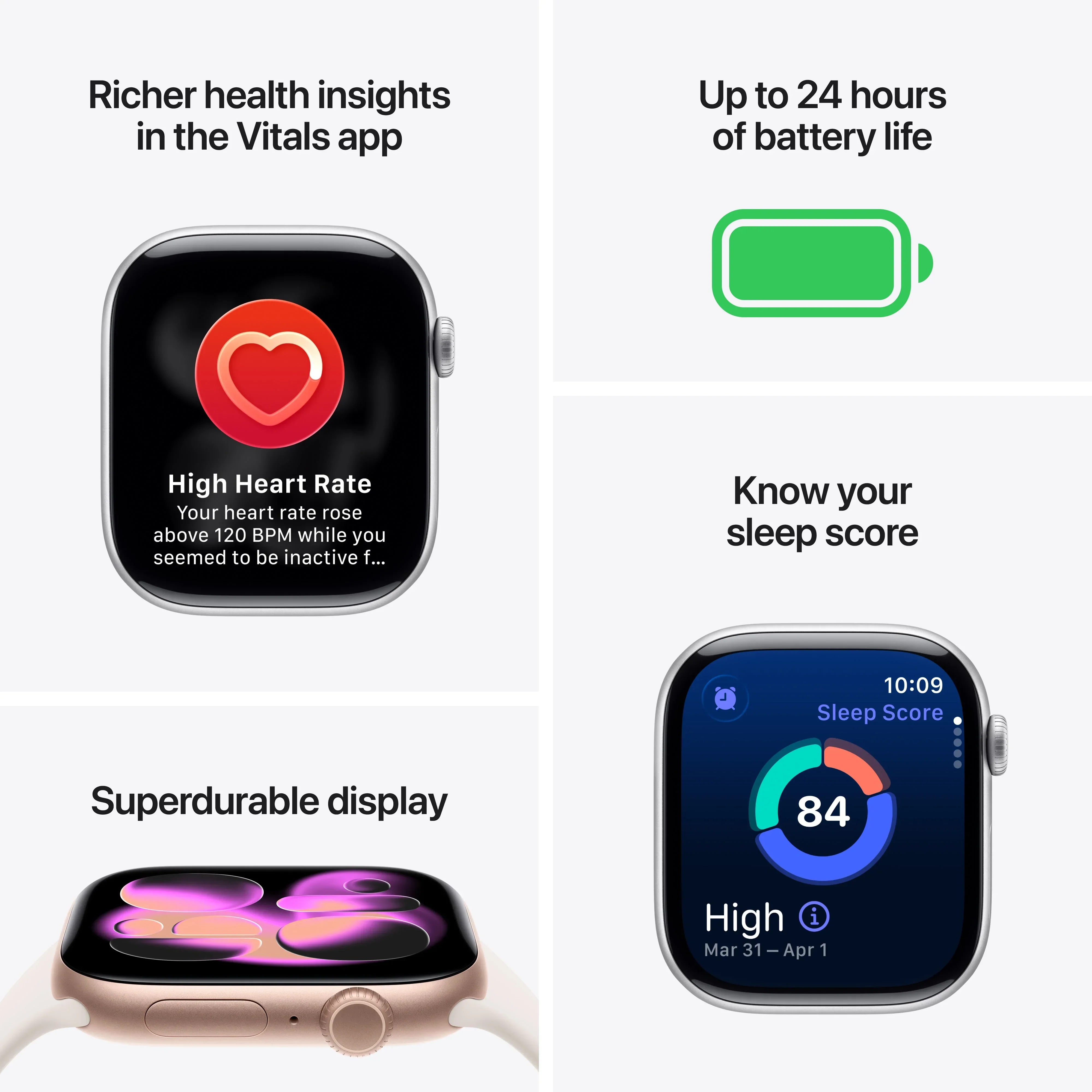 Apple Watch Series 11 GPS + Cellular 46mm Natural Titanium Case with Natural Milanese Loop - M/L - Image 3