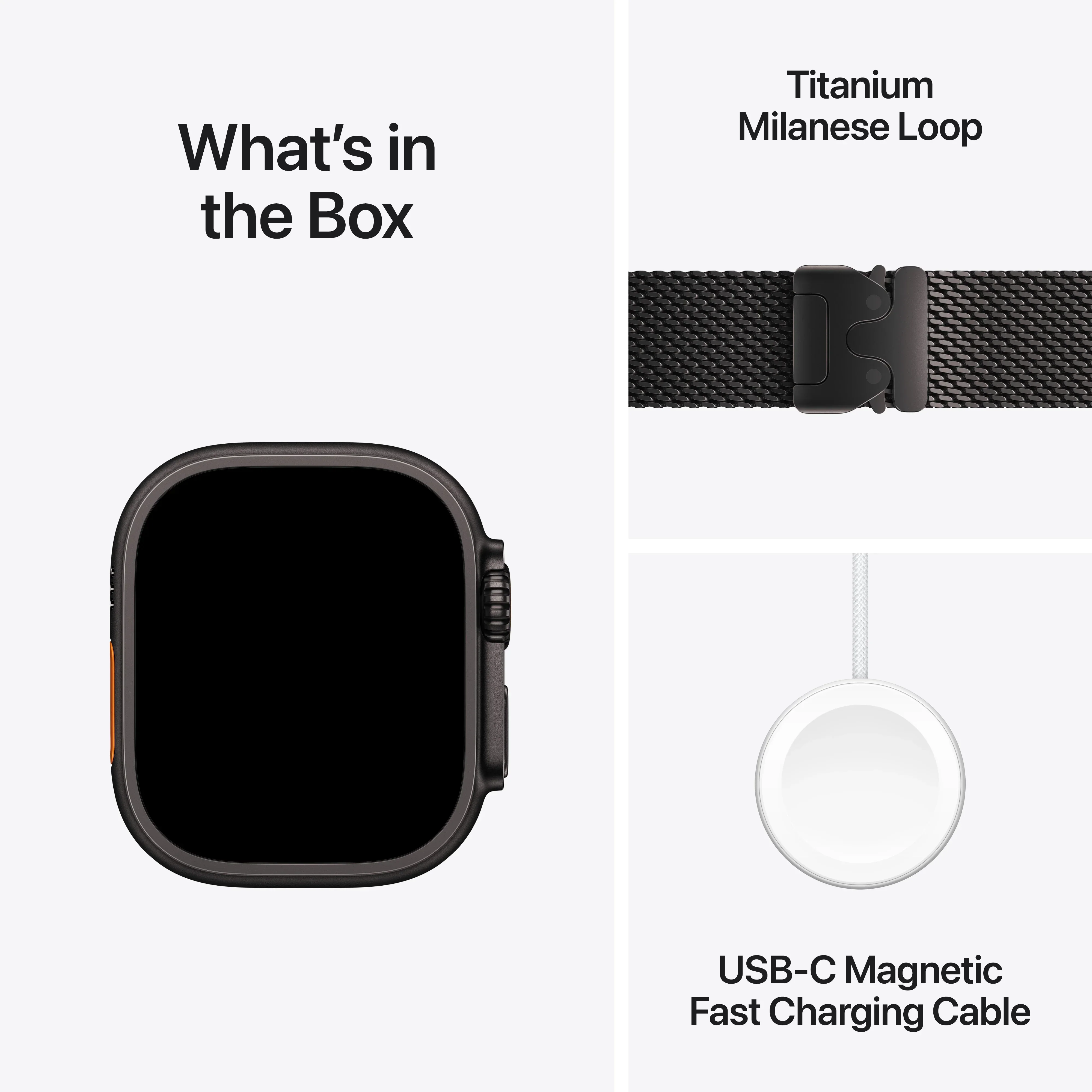 Apple Watch Ultra 2 GPS + Cellular 49mm Black Titanium Case with Black Titanium Milanese Loop - L - Image 9