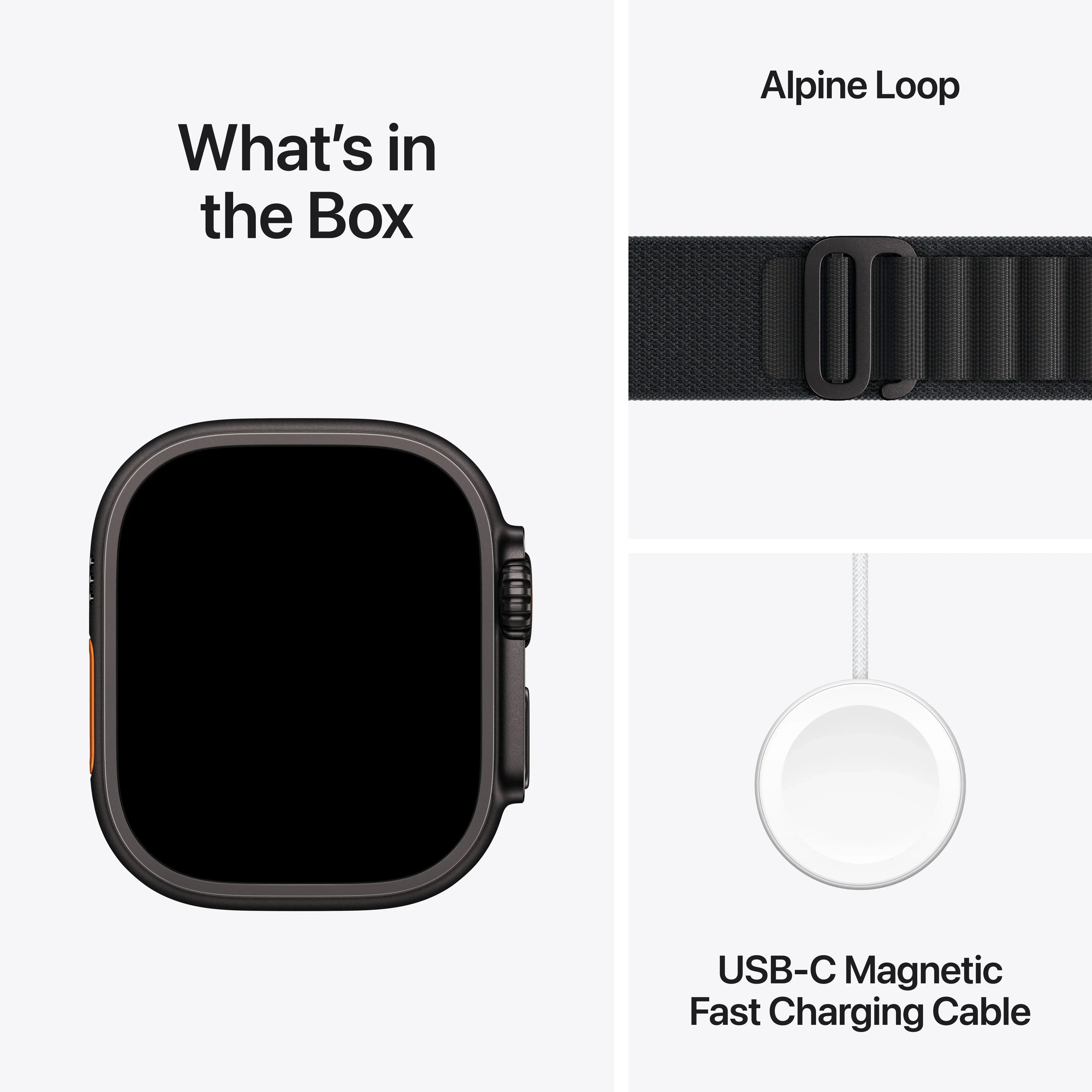 Apple Watch Ultra 3 GPS + Cellular 49mm Black Titanium Case with Black Alpine Loop - Large - Image 7