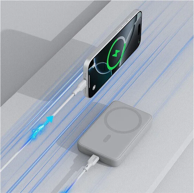 Baterie extern AUKEY MagFusion Slim 10000 Magnetic Wireless Charging - Image 6
