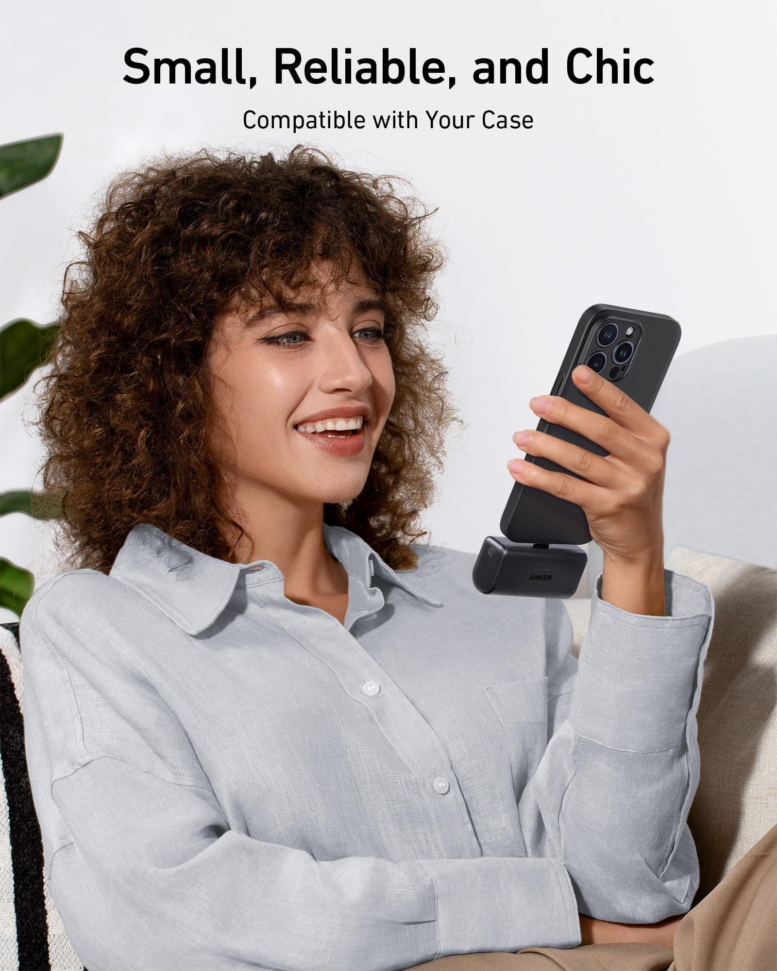 Baterie externa Anker Nano 5000 mAh 22.5W conector USB-C negru - Image 2