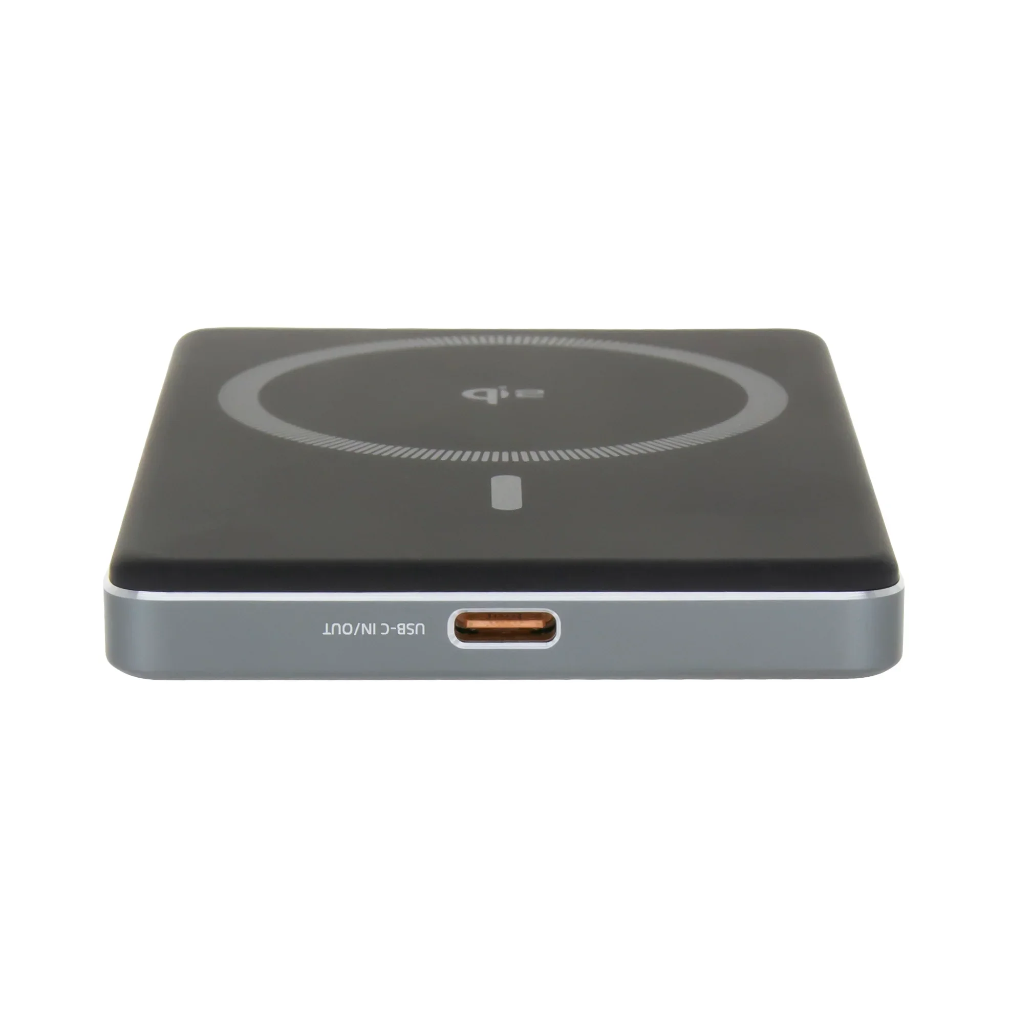 Baterie externa DVICED ultrasubtire, 5.000 mAh, Qi2, MagSafe, Negru-Gri