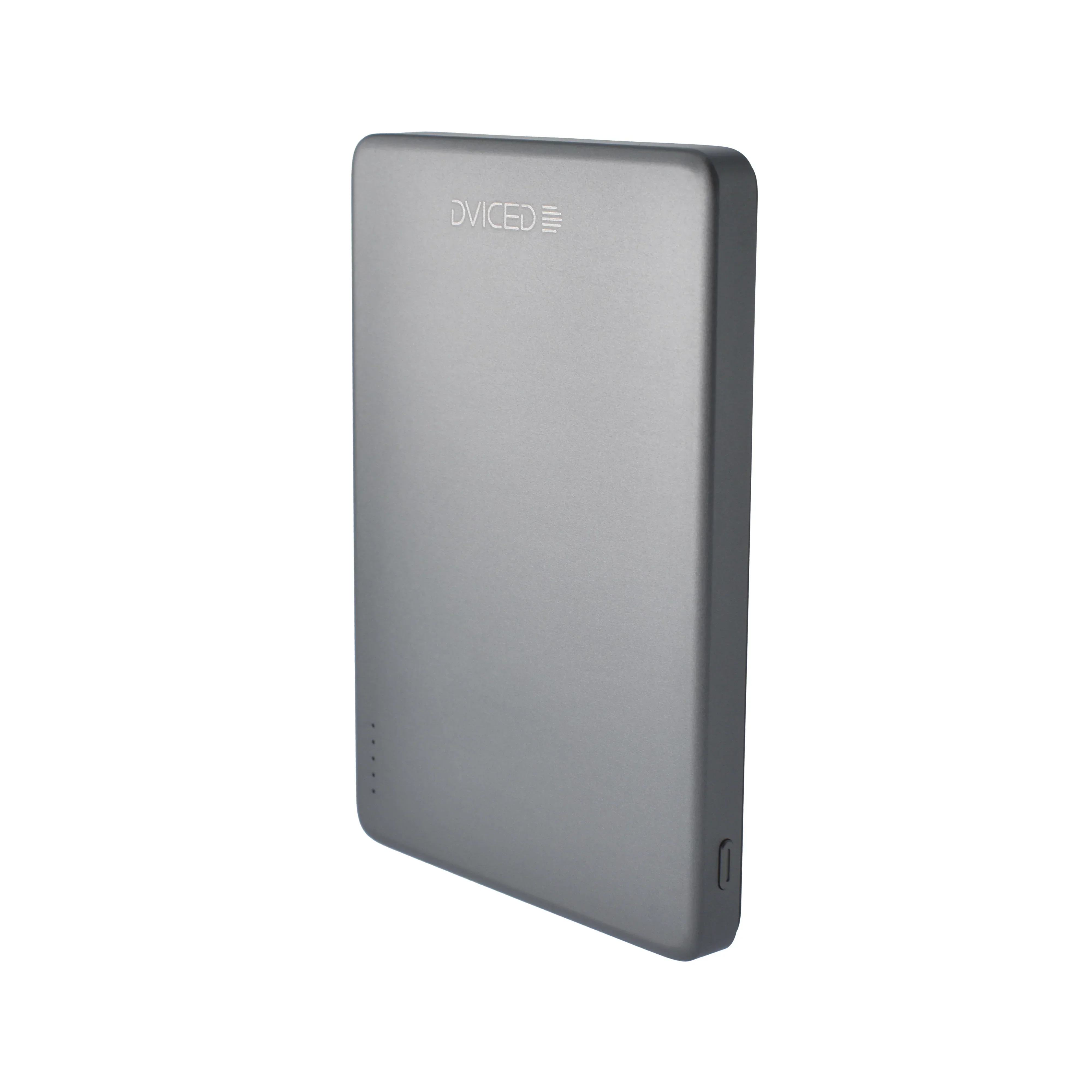 Baterie externa DVICED ultrasubtire, 5.000 mAh, Qi2, MagSafe, Negru-Gri - Image 3