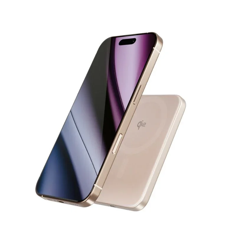 Baterie externa Qi2 EPICO, 5.000 mAh, Bej Titan - Image 7