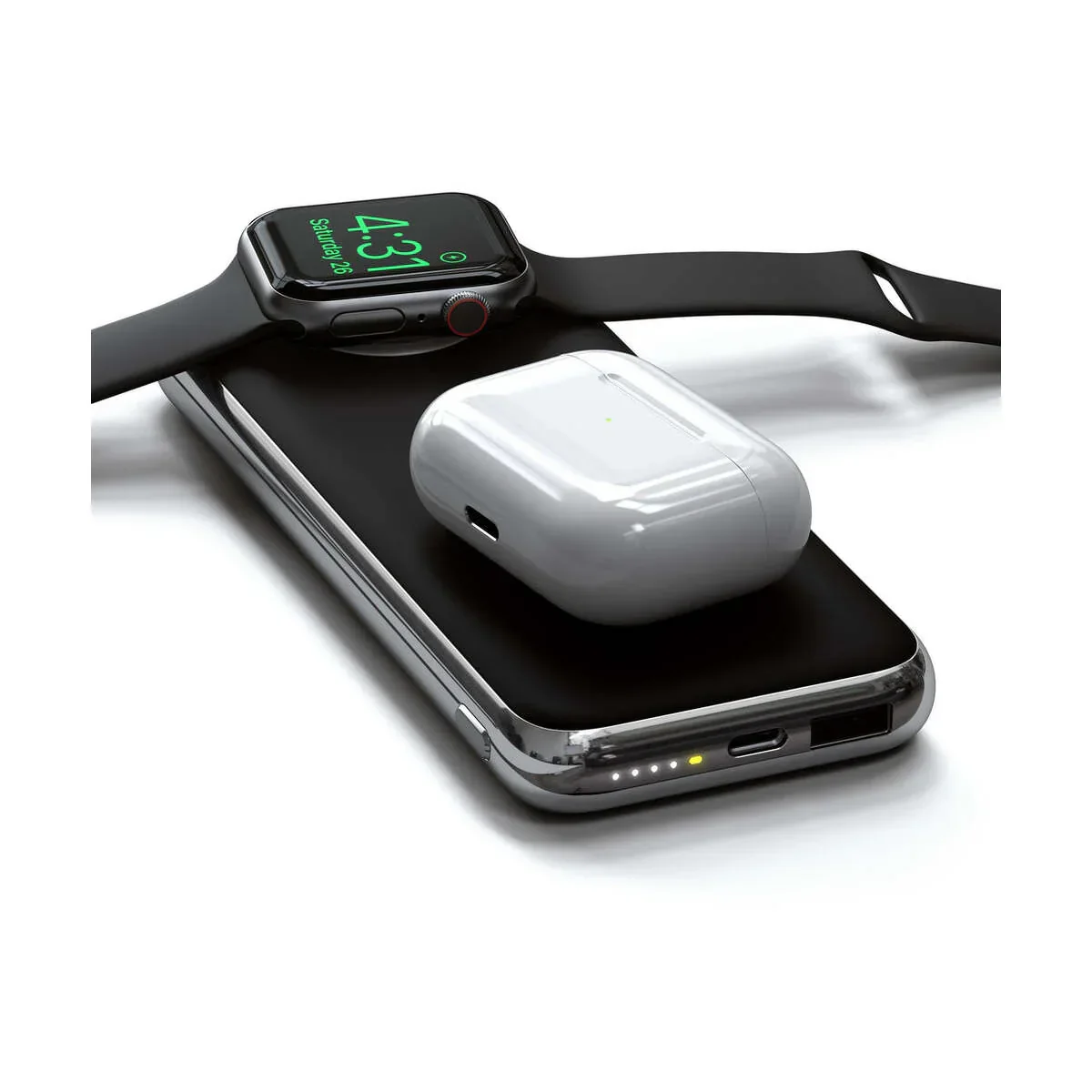 Baterie externa Satechi Quatro Wireless Power Bank - Space Grey - Image 4