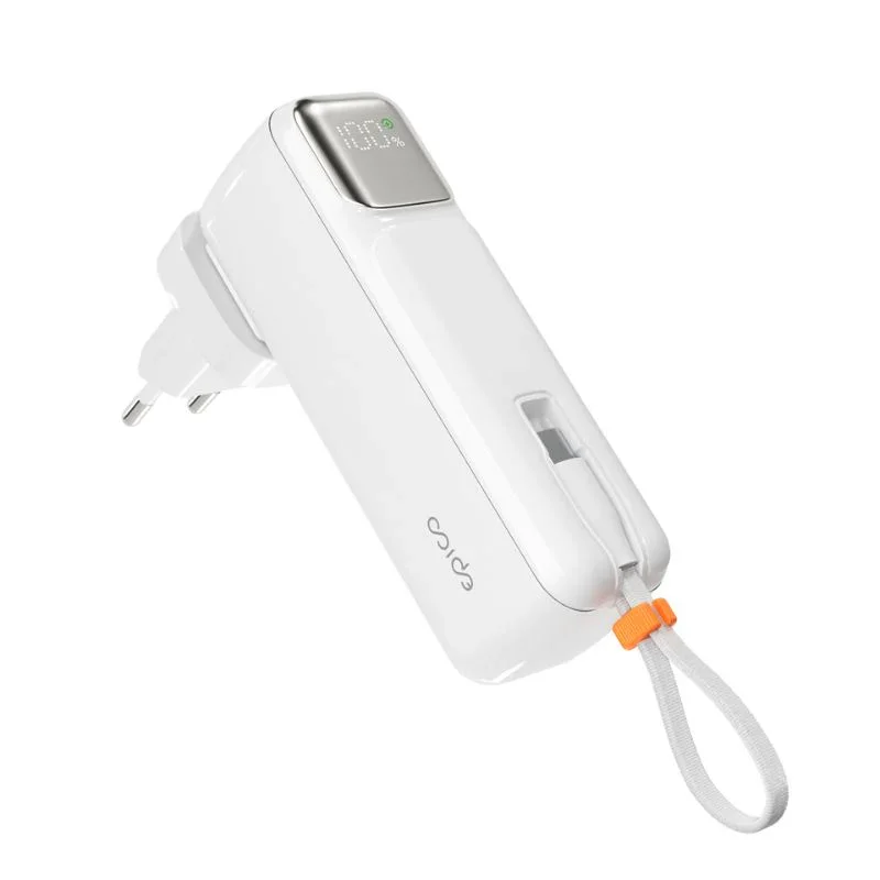 Baterie externa si adaptor priza, 2-in-1, Epico, 5.000 mAh, Alb - Image 7