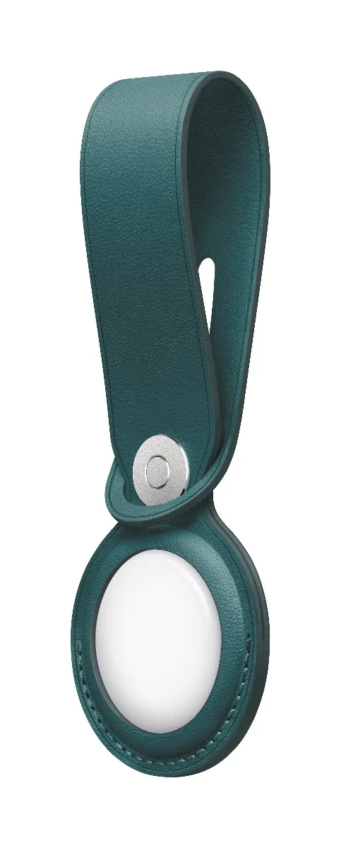 Breloc Apple pentru AirTag Leather Loop, Forest Green - Image 3