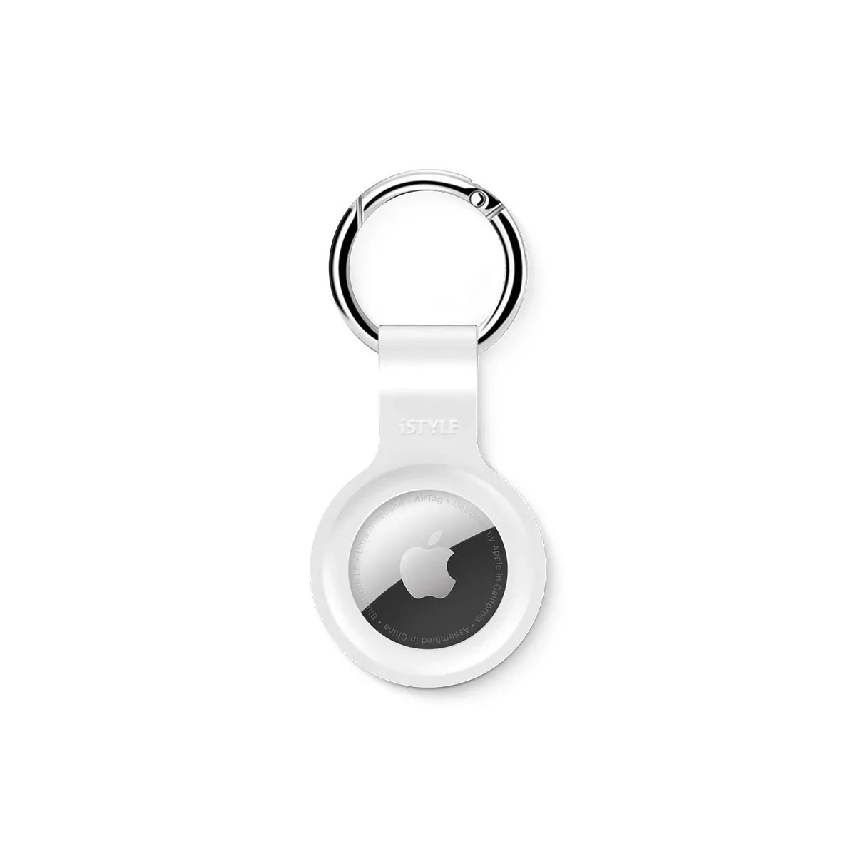 Breloc iSTYLE pentru AirTag, Silicon, Alb - Image 3