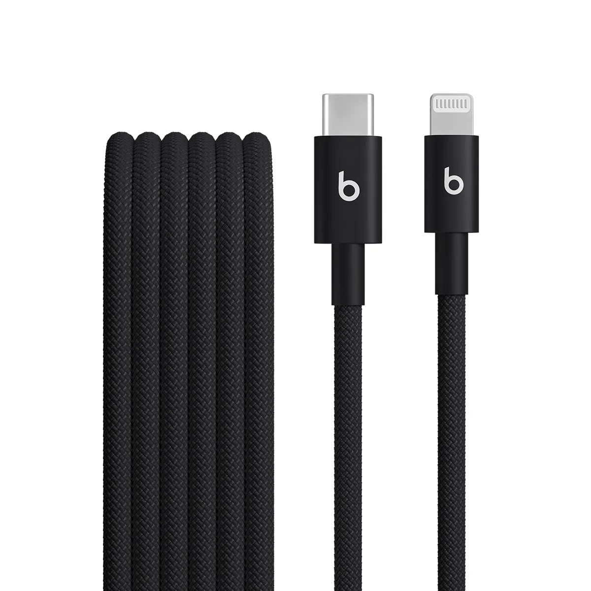 Cablu Beats USB-C la Lightning de 1,5 m, Woven, Negru