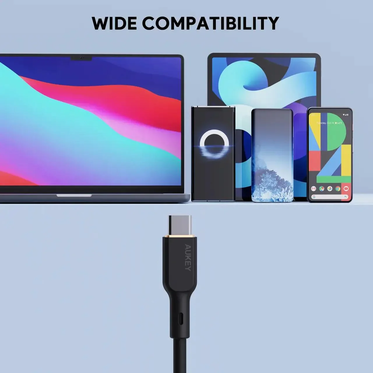 Cablu de date AUKEY, USB-C la USB-C, 240W, 1.8 m, Negru - Image 8