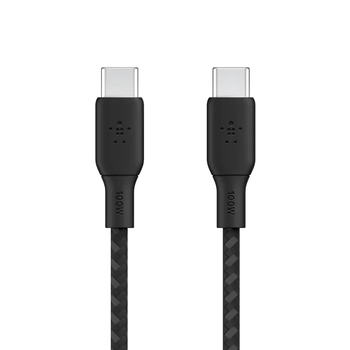 Cablu de date Belkin Braided USB-C la USB-C, 2m, Negru - Image 3