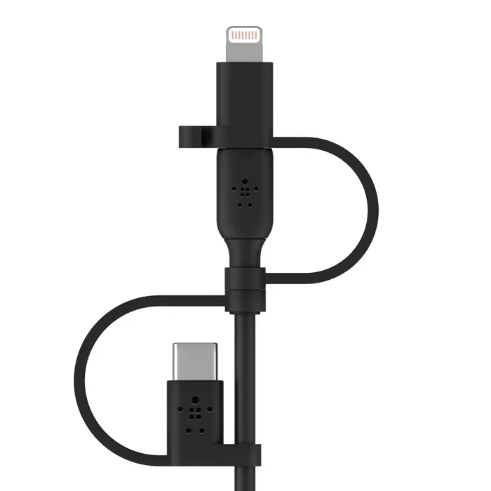 Cablu de date Belkin Universal (Lightning/Micro-USB/USB-C la USB-A), 1m, Negru - Image 3