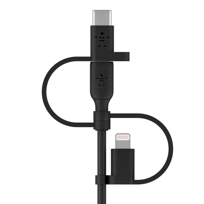 Cablu de date Belkin Universal (Lightning/Micro-USB/USB-C la USB-A), 1m, Negru - Image 4