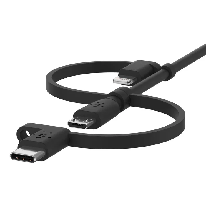 Cablu de date Belkin Universal (Lightning/Micro-USB/USB-C la USB-A), 1m, Negru - Image 5