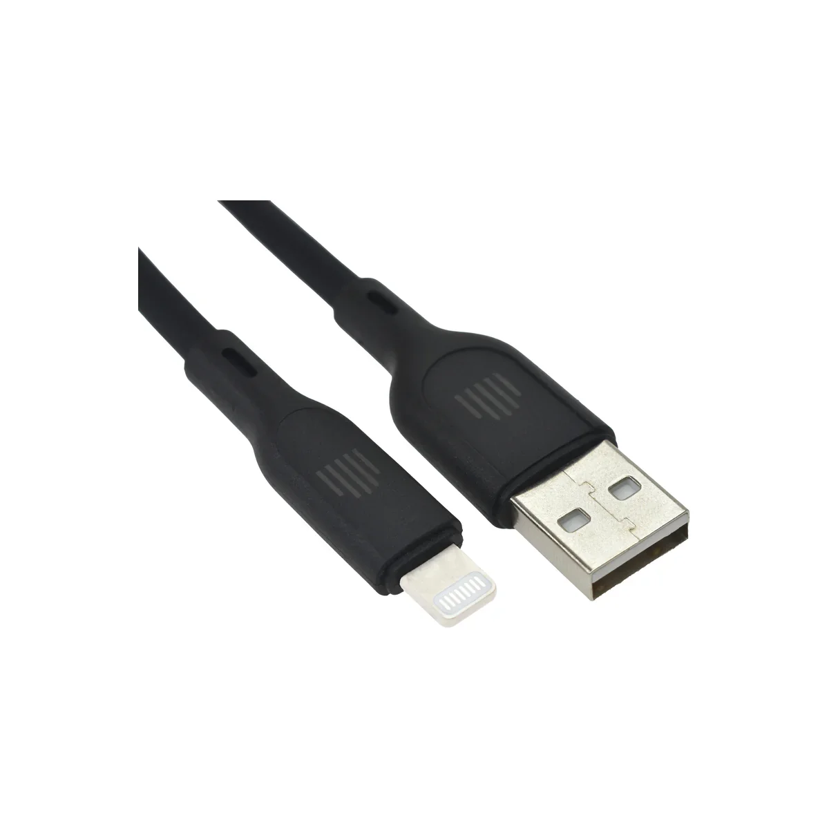 Cablu de date Dviced USB-A la Lightning silicon 1.25m, Negru - Image 3