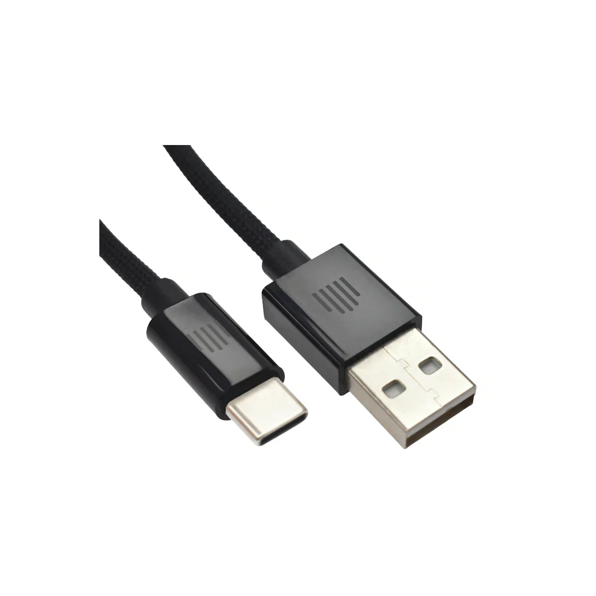 Cablu de date Dviced USB-A la USB-C Nylon Textile 1.25m, Negru - Image 3