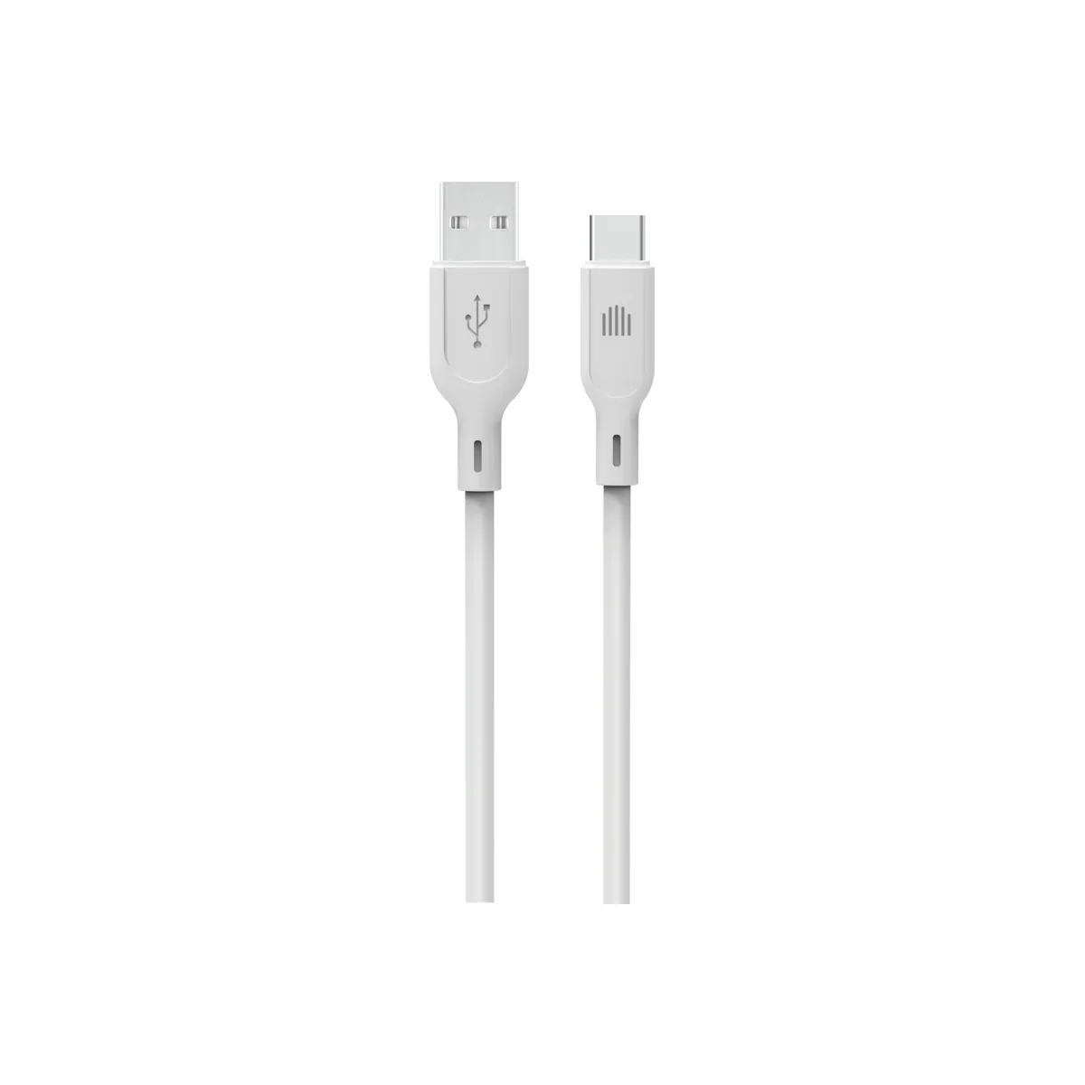 Cablu de date Dviced USB-A la USB-C silicon 1.25m, Alb