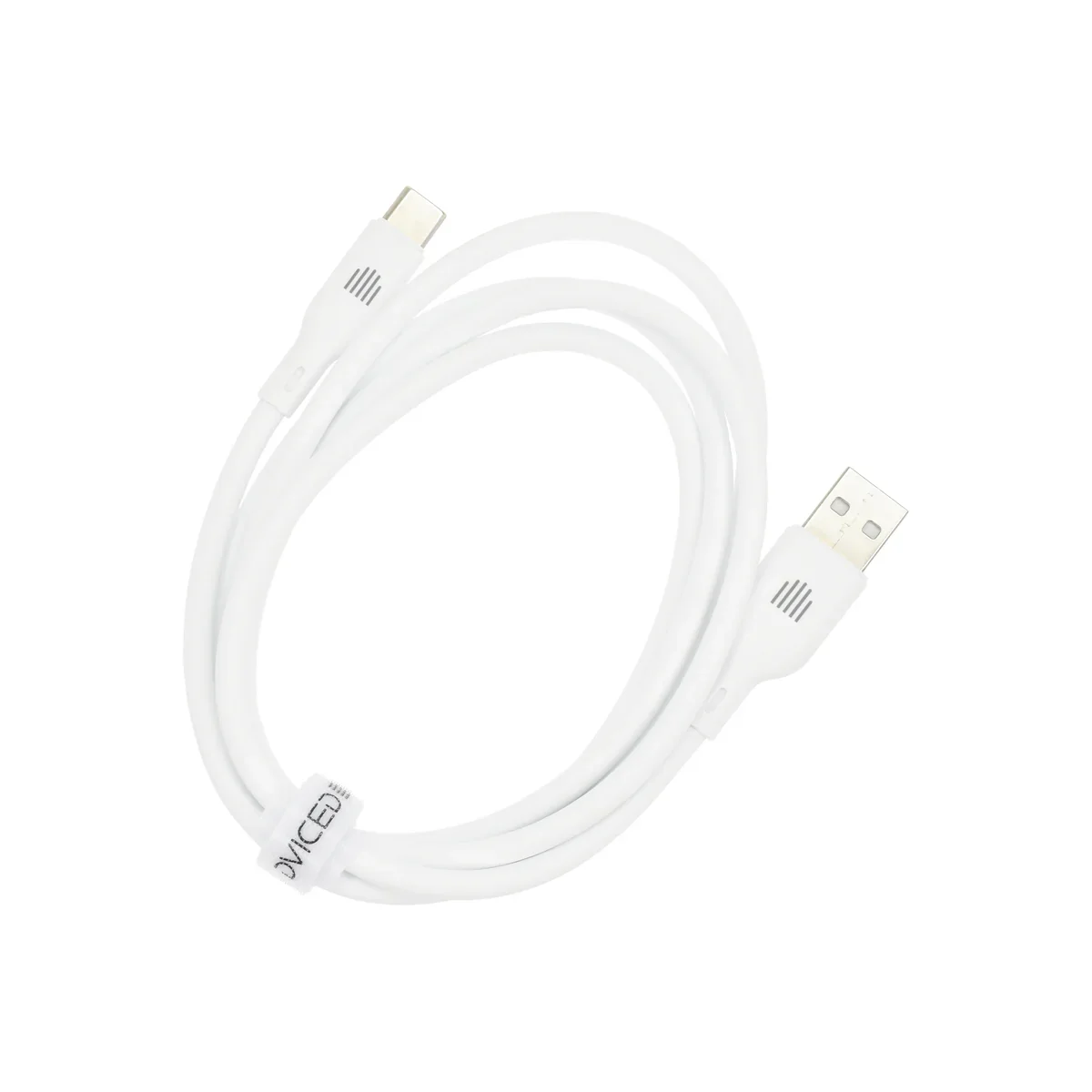 Cablu de date Dviced USB-A la USB-C silicon 1.25m, Alb - Image 2