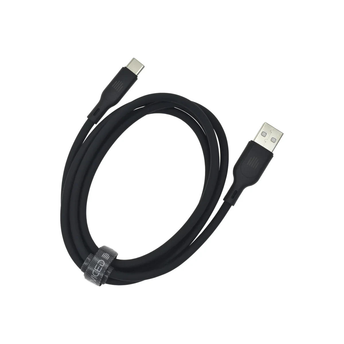 Cablu de date Dviced USB-A la USB-C silicon 1.25m, Negru - Image 2