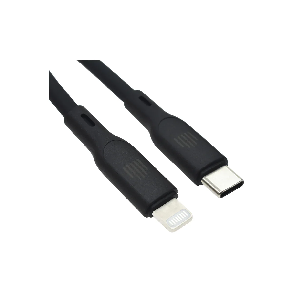 Cablu de date Dviced USB-C la Lightning silicon 1.25m, Negru - Image 3