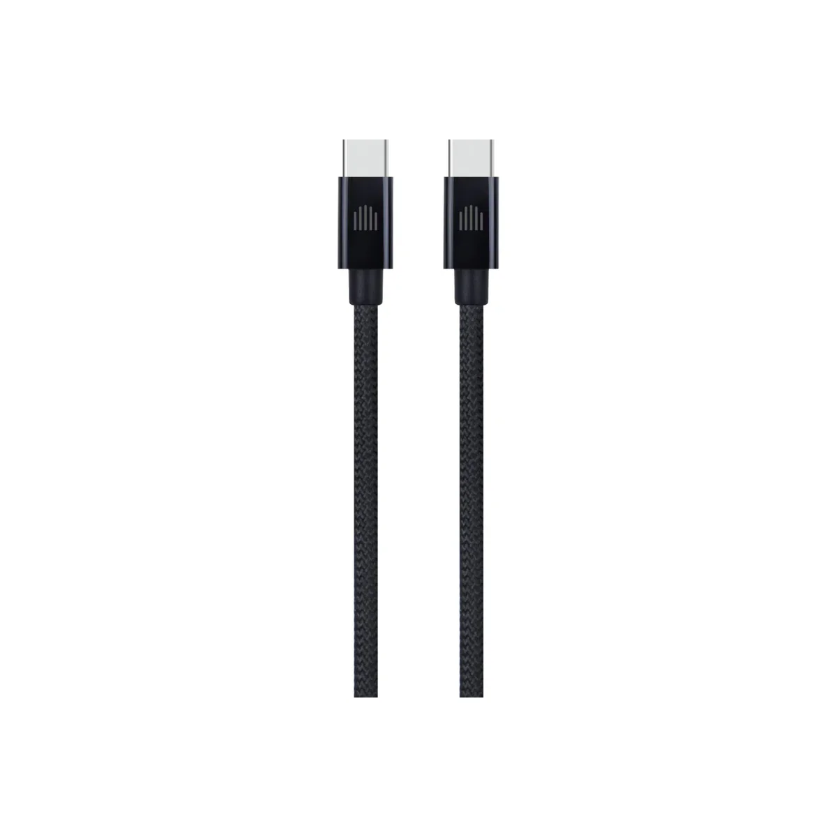 Cablu de date Dviced USB-C la USB-C Nylon Textile 0.25m, Negru
