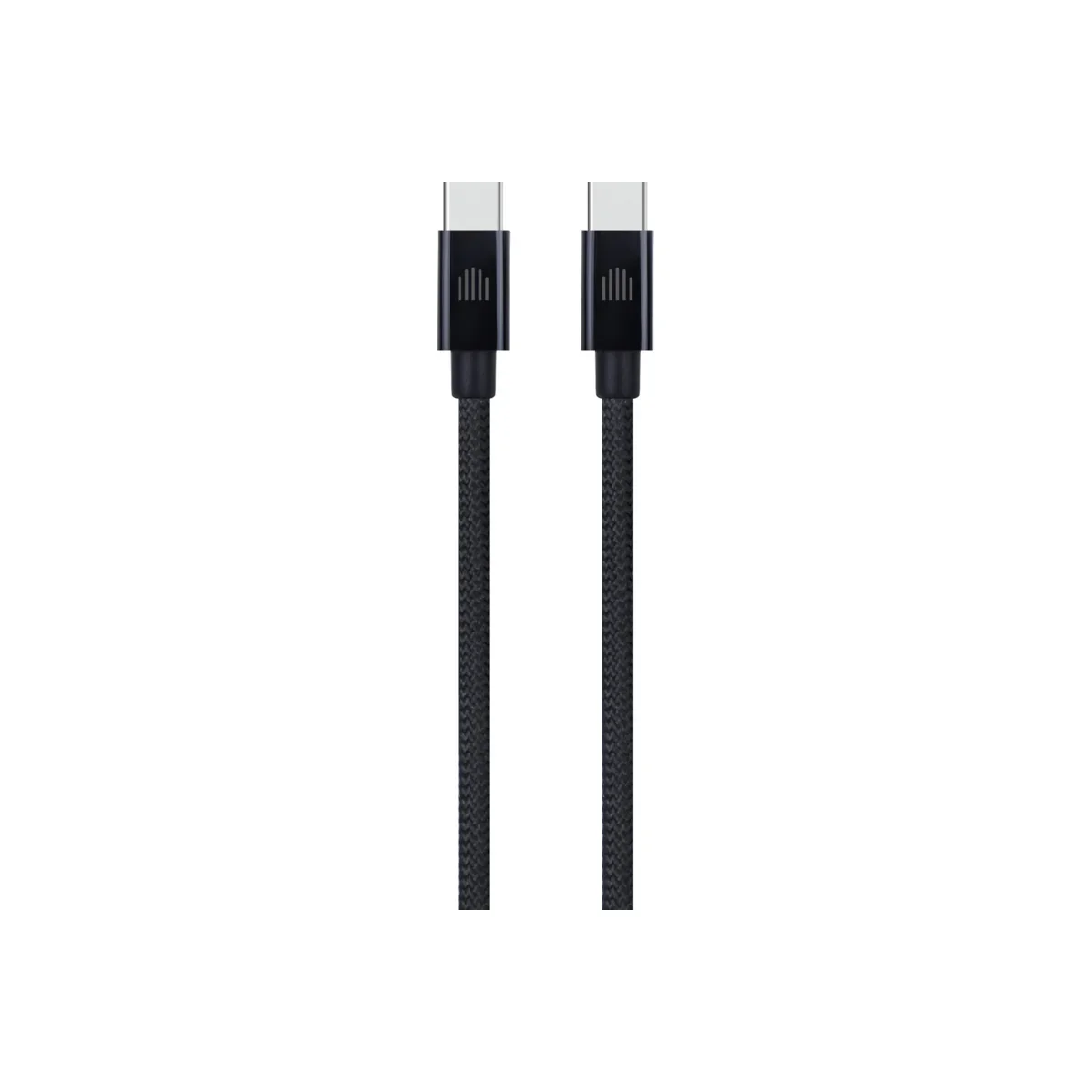 Cablu de date Dviced USB-C la USB-C Nylon Textile 1.25m, Negru