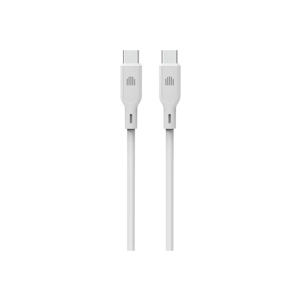 Cablu de date Dviced USB-C la USB-C silicon 1.25m, Alb