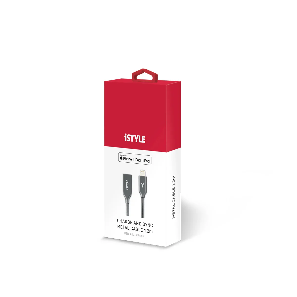 Cablu de date iSTYLE Lightning - USB-A, 1.2m, Negru - Image 3