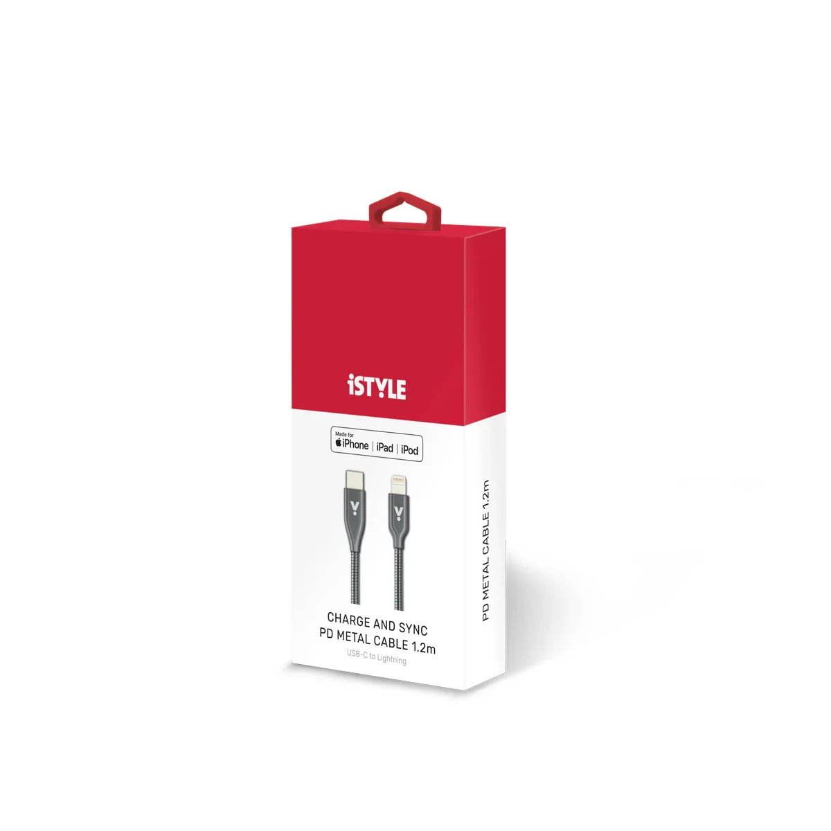 Cablu de date iSTYLE Lightning - USB-C, 1.2m, Negru - Image 3