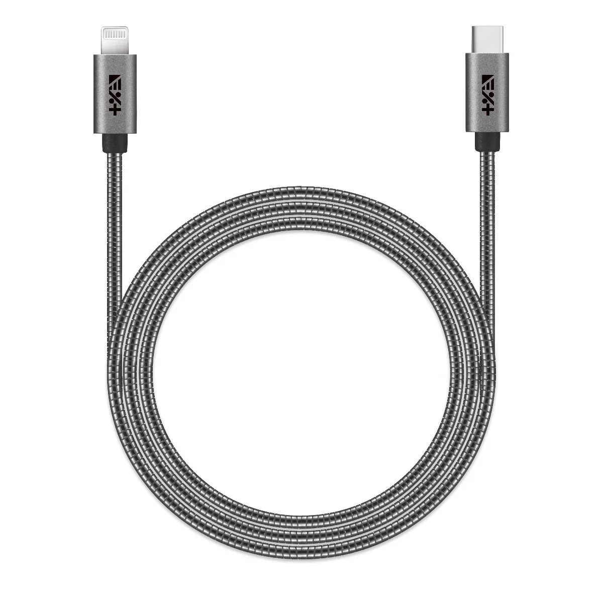 Cablu de date NOA USB-C - Lightning, Metalic, Space Grey (1,2m) - Image 2