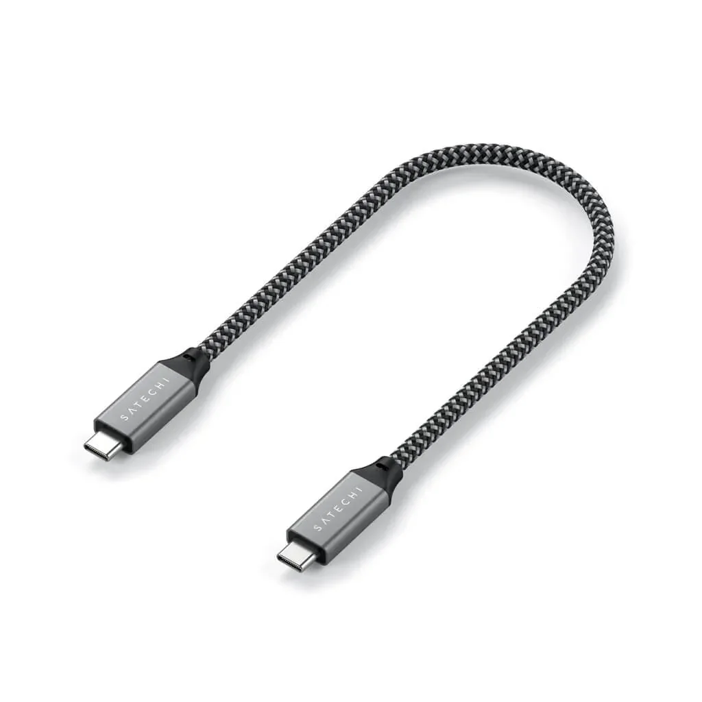 Cablu de date Satechi USB-C la USB-C, Gri, 25cm - Image 3