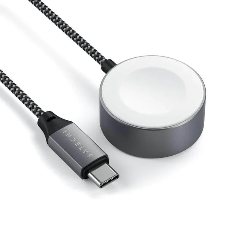 Cablu de date Satechi USB-C Magnetic Braided Charging Cable pentru Apple Watch 20cm - Image 4