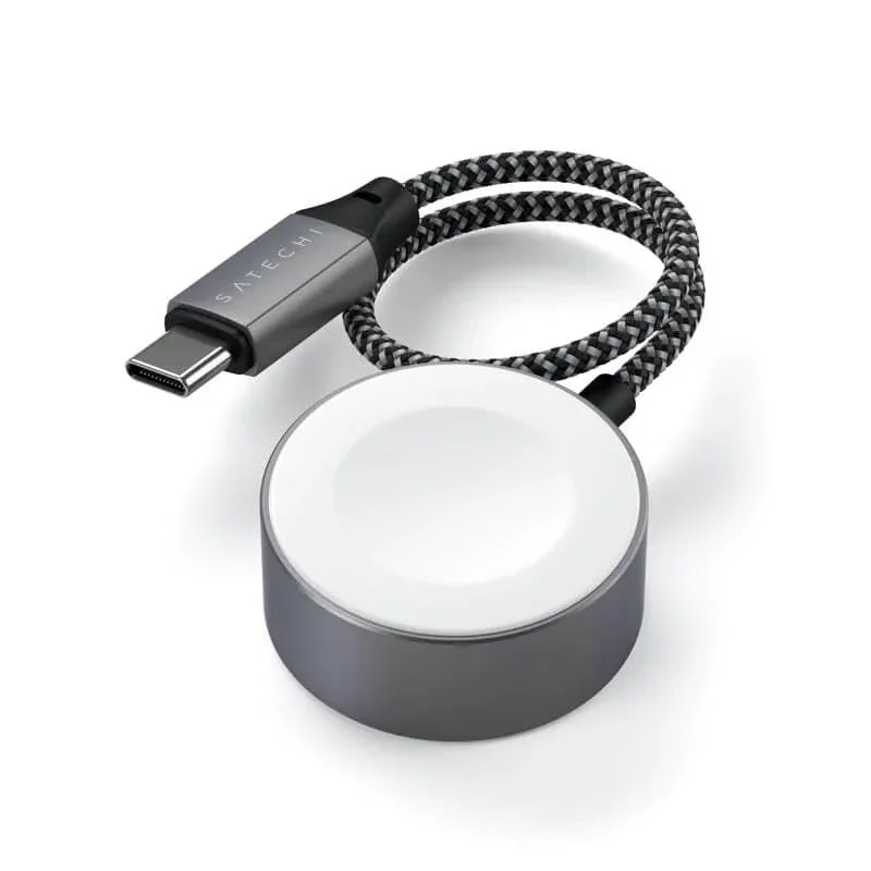Cablu de date Satechi USB-C Magnetic Braided Charging Cable pentru Apple Watch 20cm - Image 5