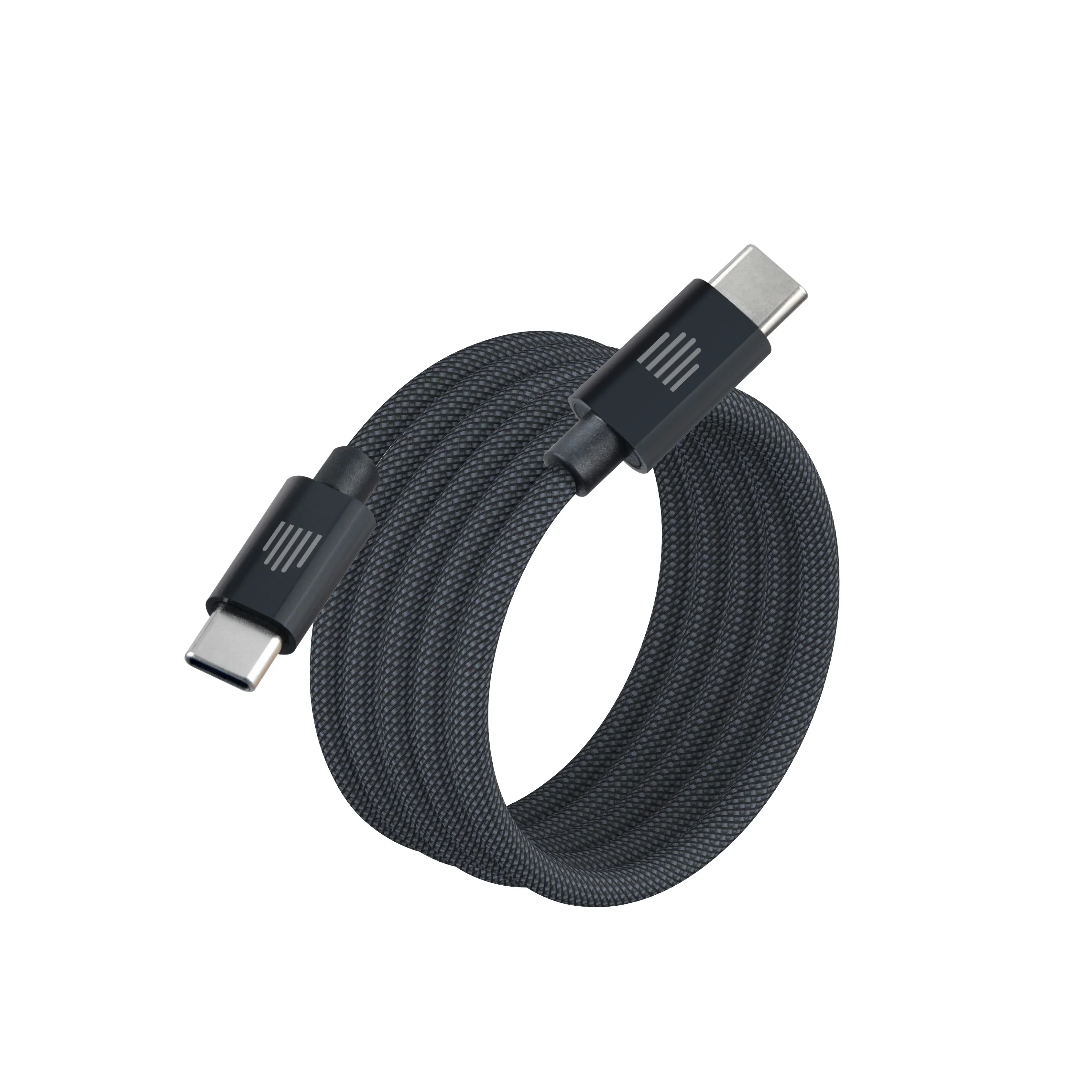 Cablu DVICED USB-C - USB-C, 90°, 1.25m, Gri - Image 5