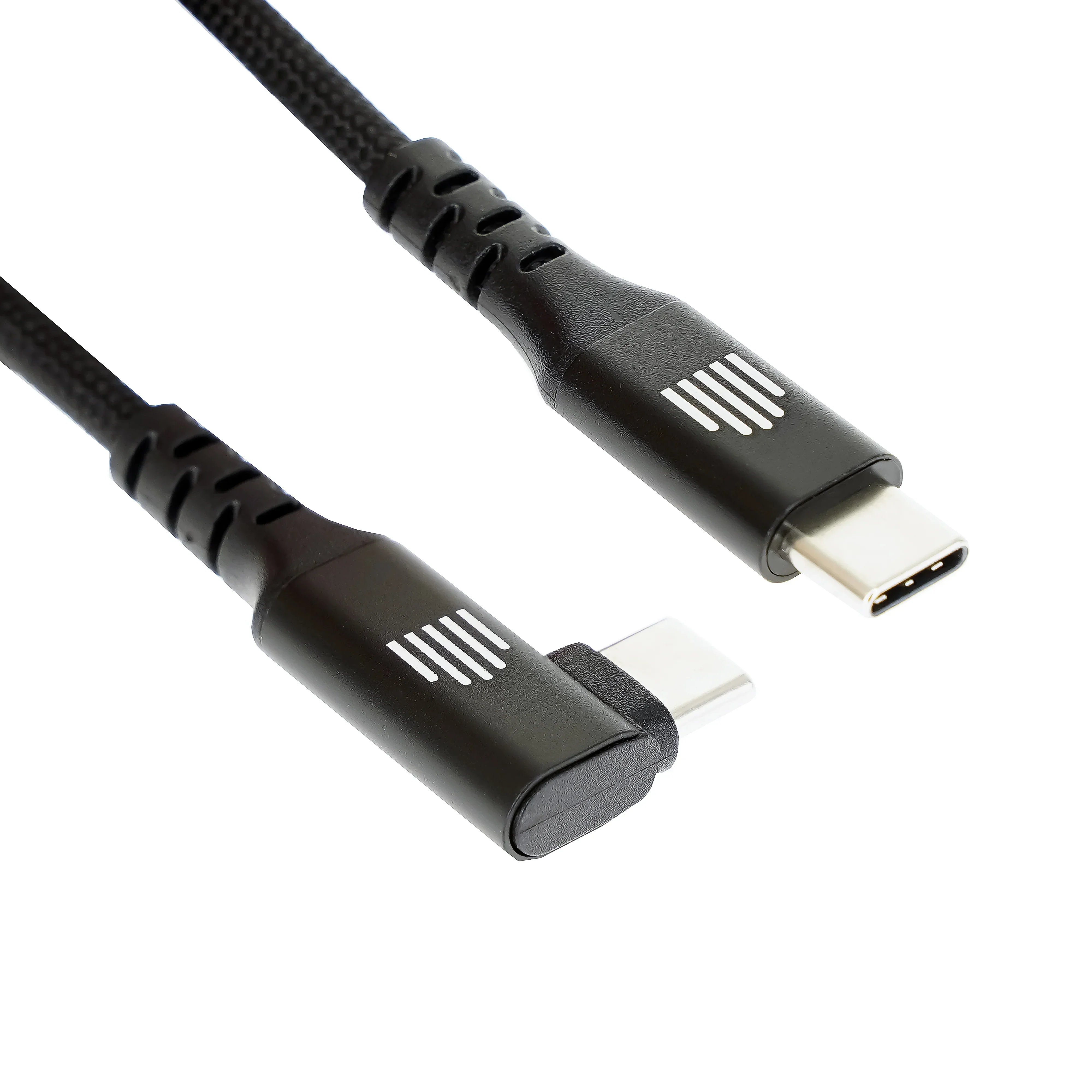 Cablu DVICED USB-C - USB-C, 90°, 1.25m, Negru