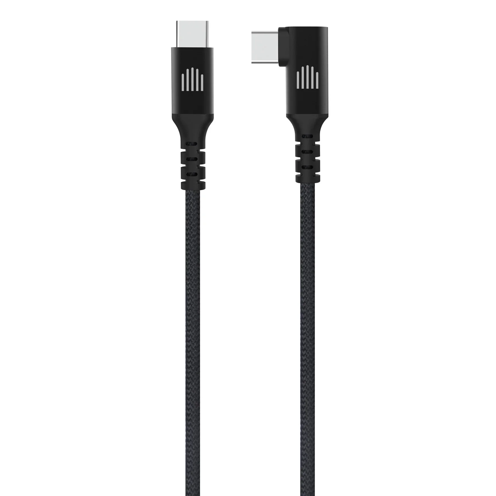 Cablu DVICED USB-C - USB-C, 90°, 1.25m, Negru - Image 2