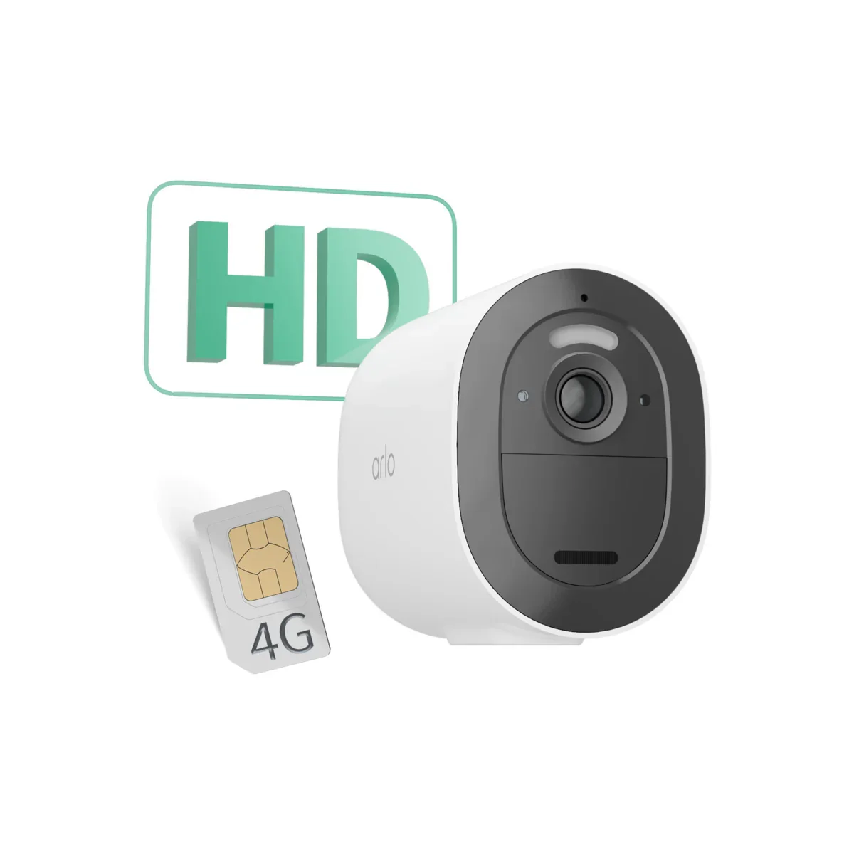Camera de supraveghere Arlo Go 2 3G/4G SIM Outdoor Security Camera, Alb
