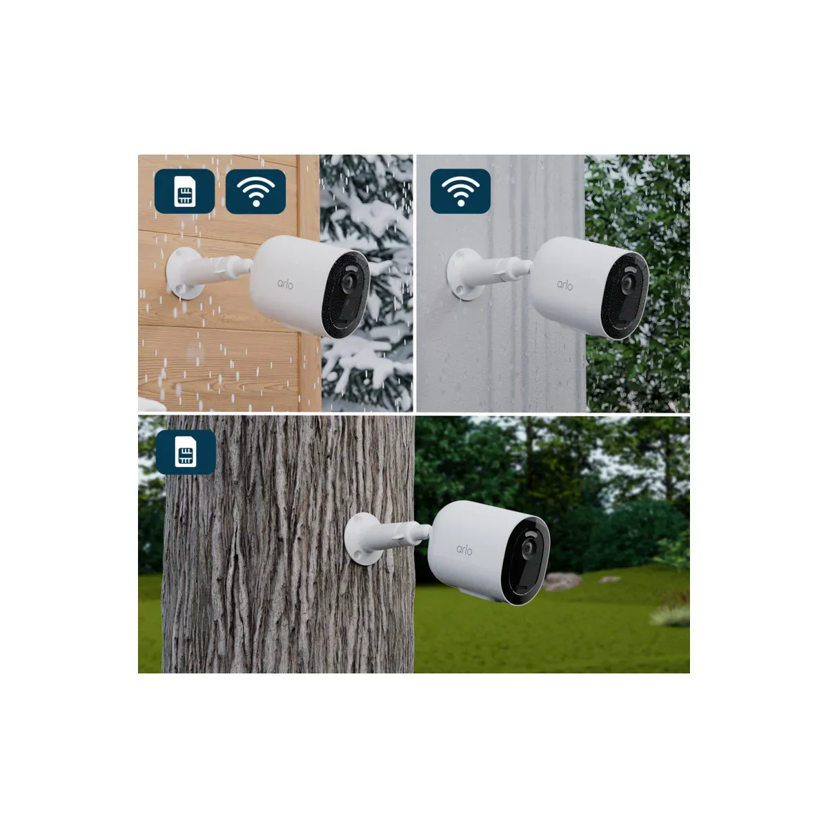 Camera de supraveghere Arlo Go 2 3G/4G SIM Outdoor Security Camera, Alb - Image 5