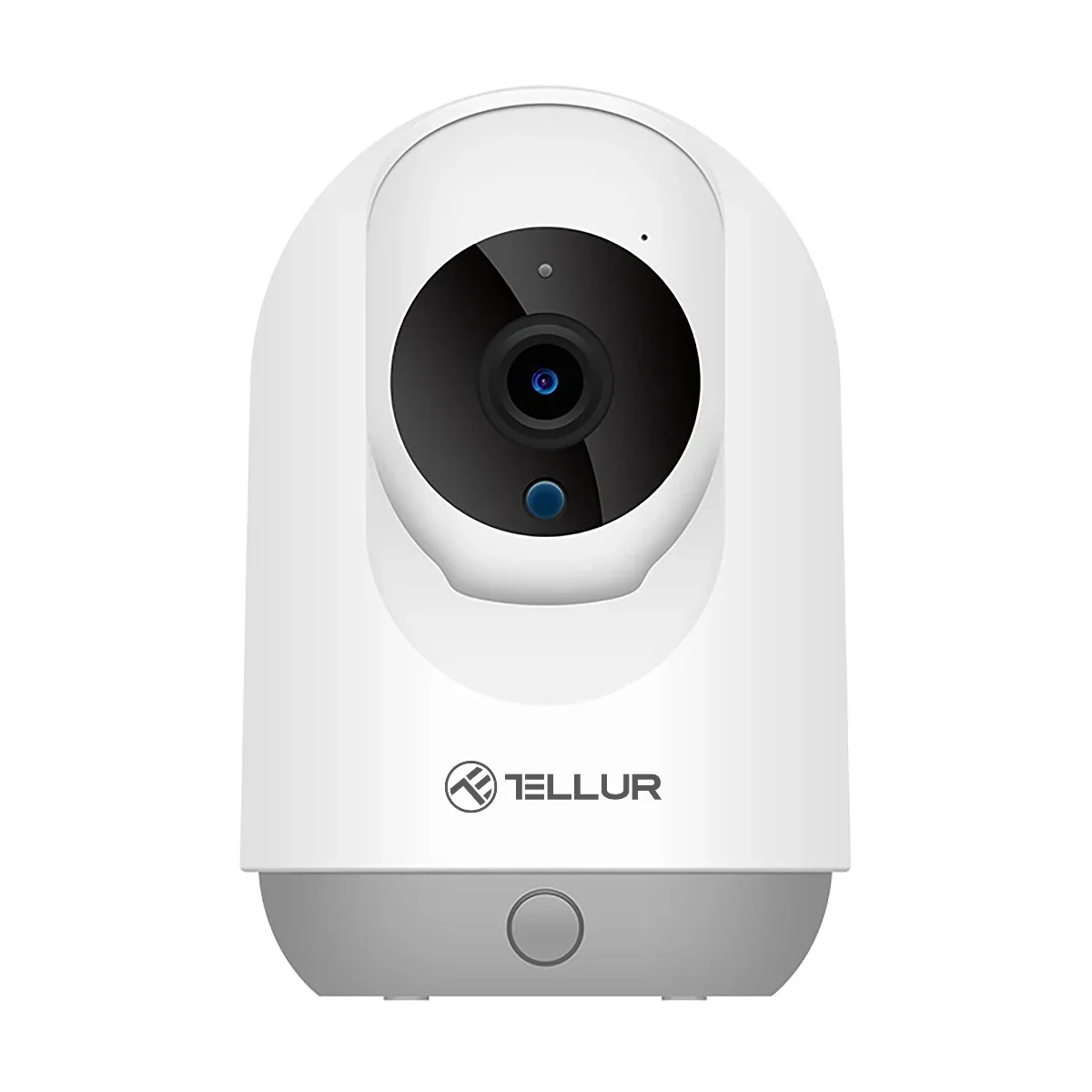 Camera de supraveghere Tellur Smart Wi-Fi Interior, 3MP, UltraHD, PTZ, Autotraking, Night Vision, Detectarea miscarilor, Two-Way Audio, Alarma sonora, Pan 360 grade, Control Vocal, Stocare Cloud, Alb