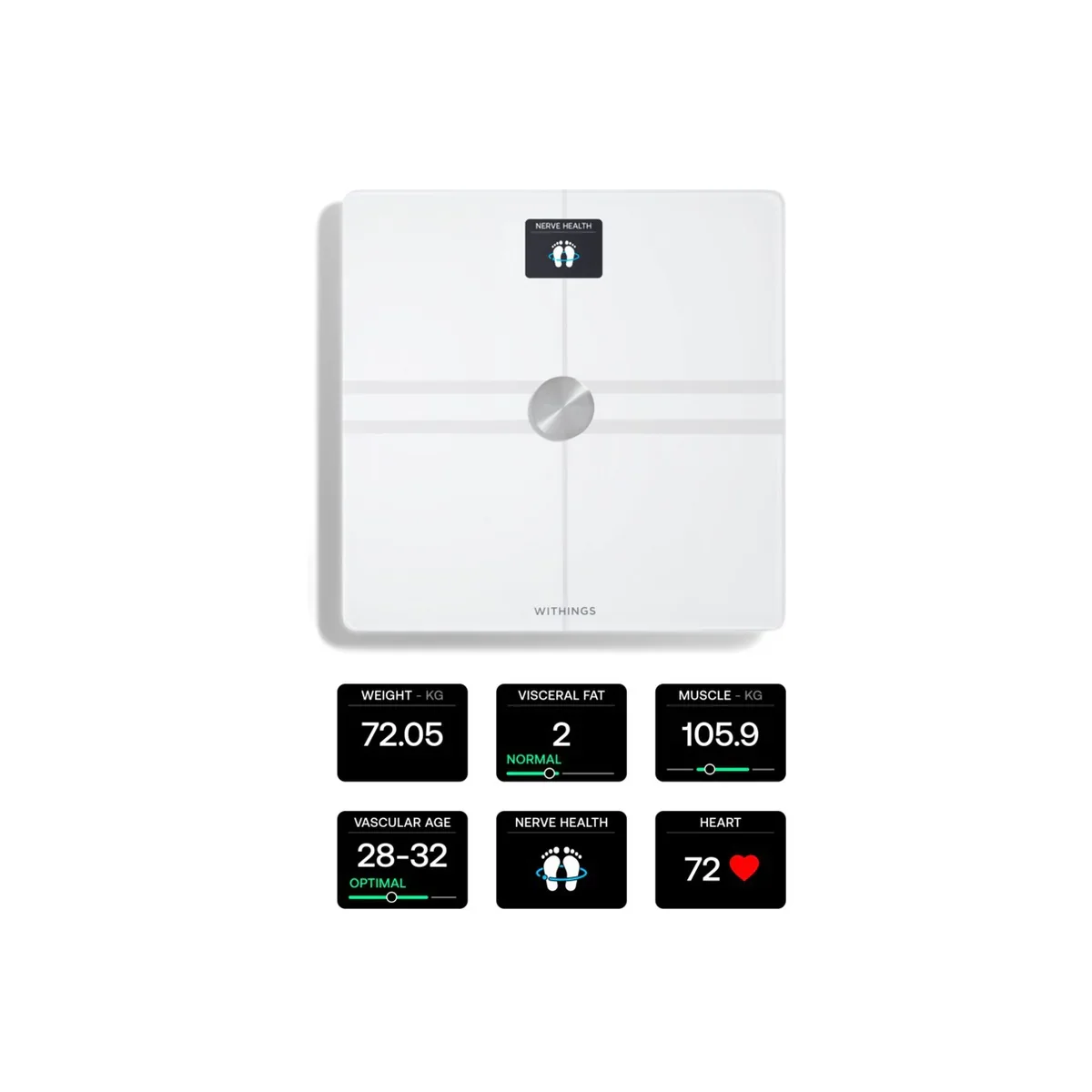 Cantar inteligent Withings Body Comp Complete Body Analysis, Wi-Fi, Alb - Image 10