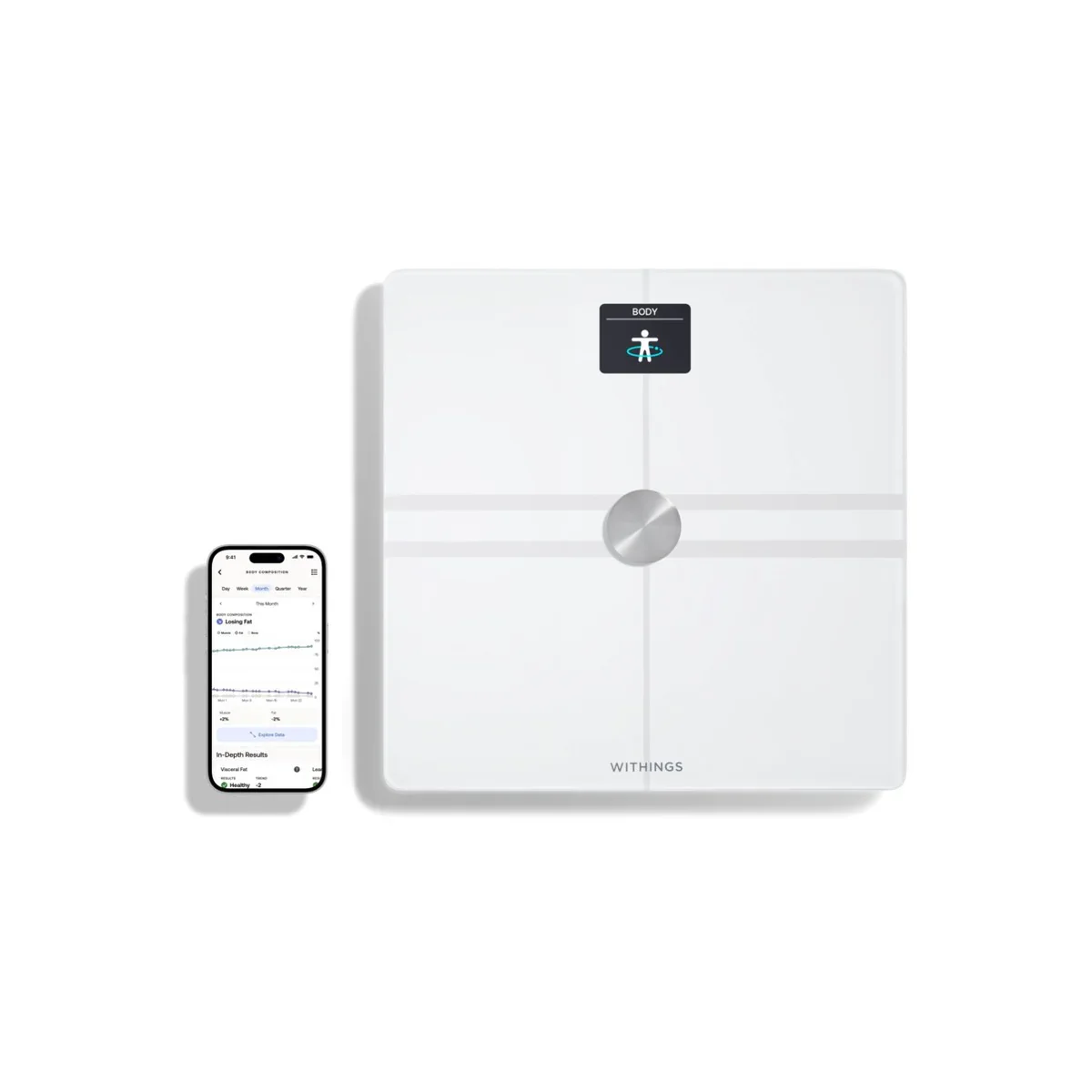 Cantar inteligent Withings Body Comp Complete Body Analysis, Wi-Fi, Alb - Image 9