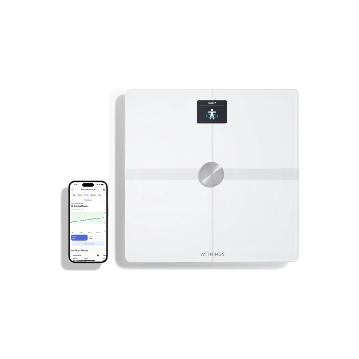 Cantar inteligent Withings Body Smart Advanced, Wi-Fi, Alb - Image 3