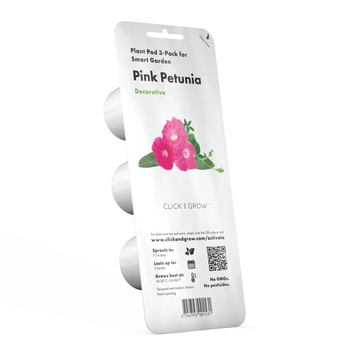 Capsule Click & Grow cu seminte si substrat de Petunia roz 3buc - Image 2