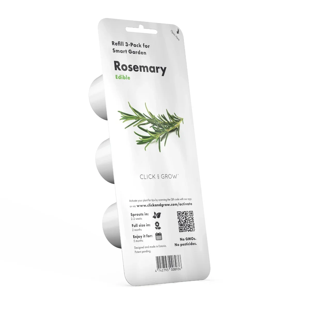 Capsule Click & Grow cu seminte si substrat de rozmarin 3buc - Image 2